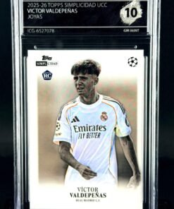 Otra vista de Cromo Victor Valdepeñas Topps Simplicidad GEM MINT 10 · Inception Card Grading · ICG · Sports Cards · TCG