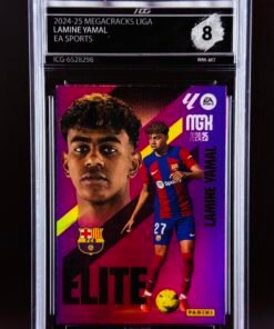 Otra vista de Cromo Lamine Yamal Panini Megacracks NEAR MINT 8 · Inception Card Grading · ICG · Sports Cards · TCG