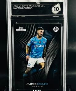 Fotografía de Cromo de fútbol Matteo Politano Topps Knockout · GEM MINT 10 · Inception Card Grading · ICG · Sports Cards · TCG
