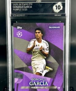 Otra vista de Cromo de fútbol Gonzalo Garcia /25 TOPPS TTF · GM MINT 10· Inception Card Grading · ICG · Sports Cards · TCG