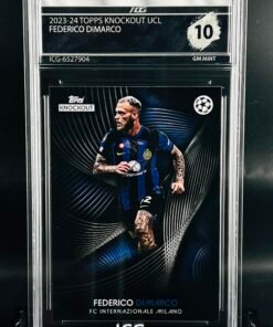 Otra vista de Cromo de fútbol Federico Dimarco Topps Knockout · GEM MINT 10 · Inception Card Grading · ICG · Sports Cards · TCG