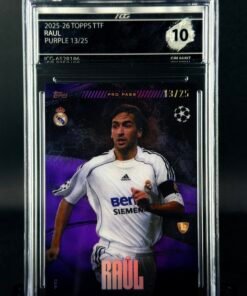 Fotografía de Cromo Raul Gonzalez 13/25 Topps TTF GEM MINT 10 · ICG