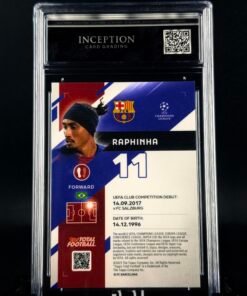 Otra vista de Cromo Raphinha 08/25 Topps TTF GEM MINT 10 · ICG