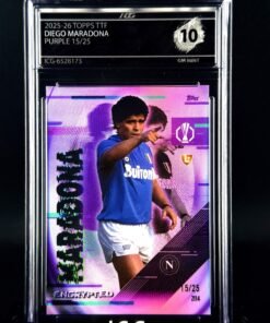 Fotografía de Cromo Diego Maradona 15/25 Topps ttf GEM MINT 10 · ICG