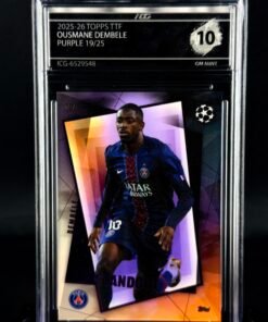 Otra vista de Cromo Ousmane Dembelé Topps TTF 19/25 GEM MINT 10 · ICG