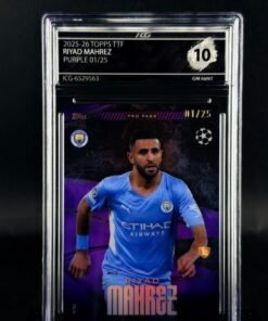 Fotografía de Cromo Riyad Mahrez 01/25 Topps TTF GEM MINT 10 · ICG