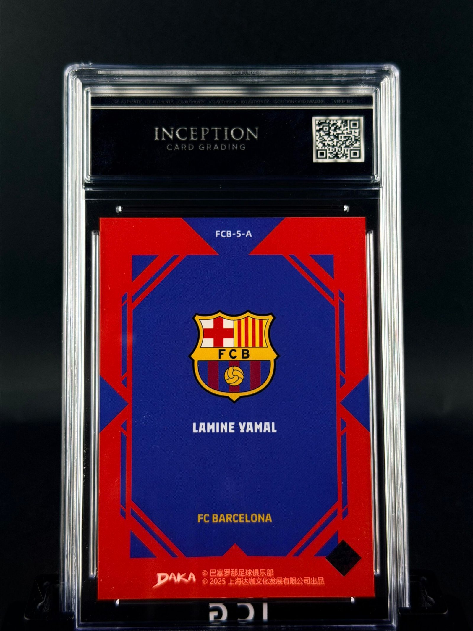 Otra vista de Cromo de fútbol Lamine Yamal Daka ICG GEM MINT 9,5 · ICG