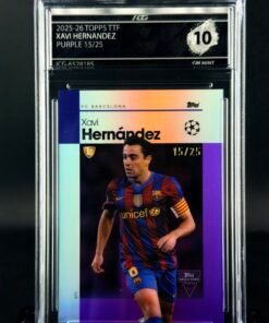 Fotografía de Cromo Xavi Hernández 15/25 Topps TTF GEM MINT 10 · ICG