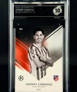 Fotografía de Cromo Johnny Cardoso 5/10 Topps ttf GEM MINT 10 · ICG