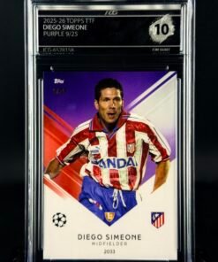 Fotografía de Cromo Diego Simeone 9/25 Topps ttf GEM MINT 10 · ICG