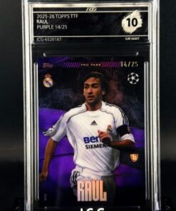 Fotografía de Cromo Raul Gonzalez 14/25 Topps TTF GEM MINT 10 · ICG