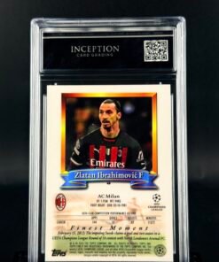 Otra vista de Cromo de fútbol Zlatan Ibrahimovic Topps Finest Flashback ICG GEM MINT 10 · ICG