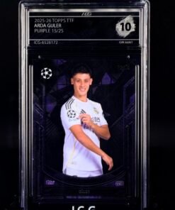 Fotografía de Cromo Arda Guler 15/25 Topps Ttf GEM MINT 10 · ICG