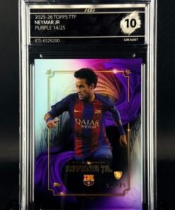 Fotografía de Cromo Neymar JR 14/25 Reign Supreme Topps TTF GEM MINT 10 · ICG