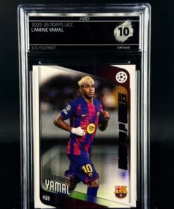 Fotografía de Cromo de fútbol Lamine Yamal Topps UCC ICG GEM MINT 10 · ICG