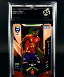 Otra vista de Cromo de fútbol Lamine Yamal Panini Adrenalyn World Cup ICG GEM MINT 9,5 · ICG