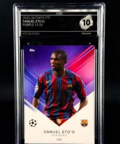 Fotografía de Cromo Samuel Eto’o 11/25 Topps TTF GEM MINT 10 · ICG