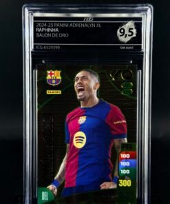 Otra vista de Cromo de fútbol Raphinha Balon De Oro ICG GEM MINT 9,5 · ICG