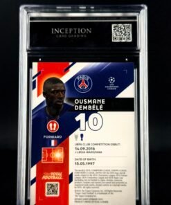 Otra vista de Cromo Ousmane Dembelé Topps TTF 19/25 GEM MINT 10 · ICG