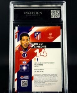 Otra vista de Cromo Diego Simeone 10/25 Topps ttf GEM MINT 10 · ICG