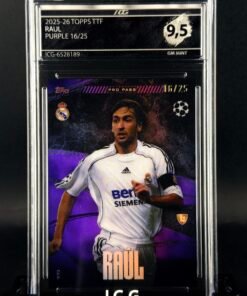Fotografía de Cromo Raul Gonzalez 16/25 Topps TTF GEM MINT 9,5 · ICG