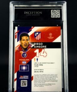 Otra vista de Cromo Diego Simeone 9/25 Topps ttf GEM MINT 10 · ICG