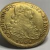 8 escudos de Fernando VII del año 1808 FJ. Ceca de Popayán.