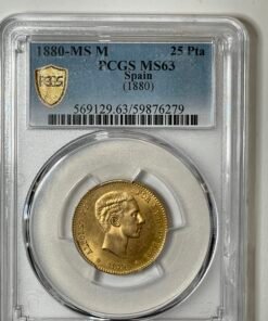 25 pesetas, 1880 MS-M, Madrid Alfonso XII