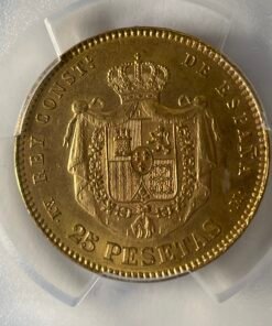 25 pesetas, 1878 DE-M, Madrid,